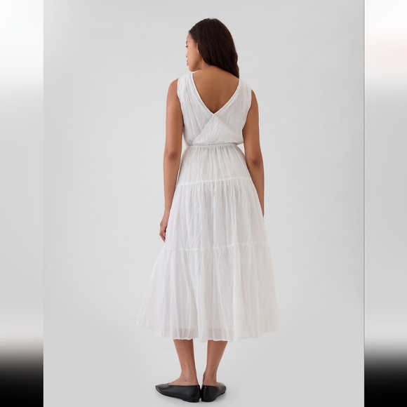 Gap Pleated Tiered Maxi Dress Size Large - Picture 2 of 6